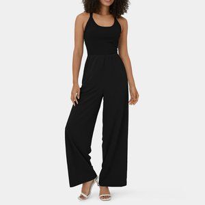 Halara Black Medium Breezeful™ Backless Cut Out Twisted Sleeveless Side Pocket